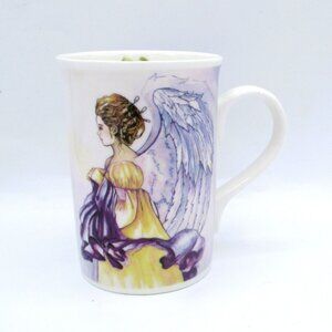 Angel Star Porcelain Angel Coffee Mug 2011 Wings Yellow Dress Design